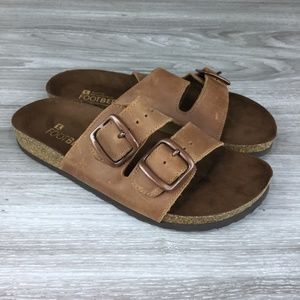 White Mountain Footbeds Leather Helga Sandals